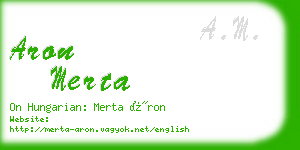 aron merta business card